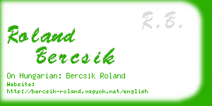 roland bercsik business card